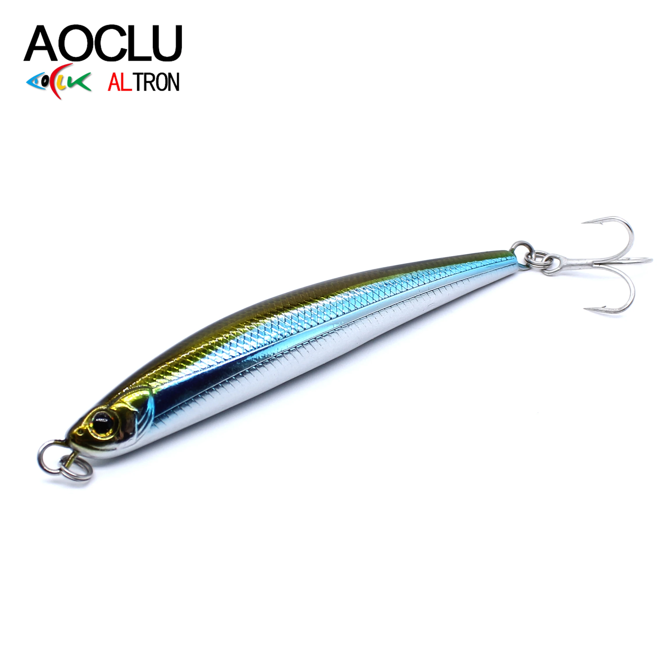 Aoclu Sinking Stick Pencil Wobbler 9Cm 28.3G Hard Bait Lure Bass Fresh Saltwater Vmc Hook Deep Sea Boat Rock Fishing