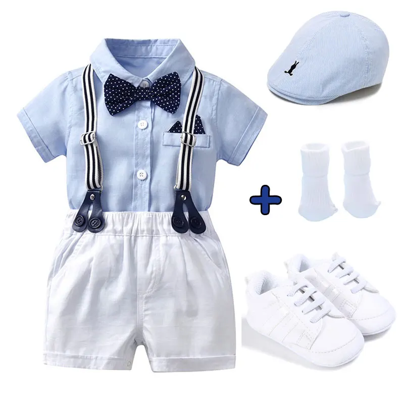 Boss Baby Outfit Per 1 Anno Baby Boy Outfit Per Battesimo Set 1St Birthday Wedding Party Neonato Formale Gentlemen Costume