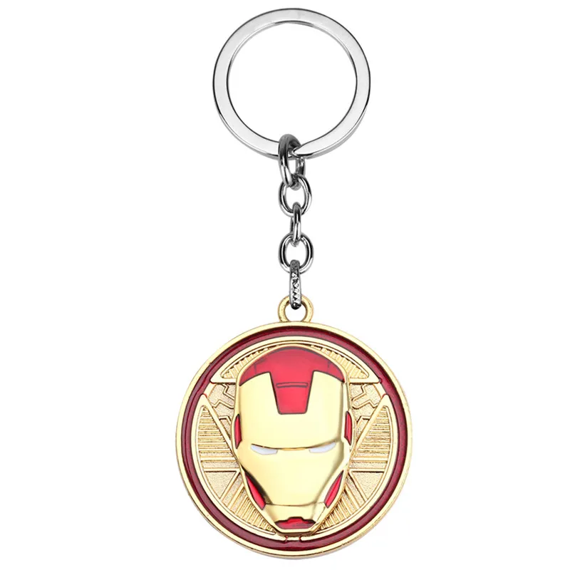 Disney Marvel Legends Avengers Film Periferico Ciondolo Portachiavi Metallo Iron Man Spinning Shield Portachiavi Portachiavi Girevole In Lega