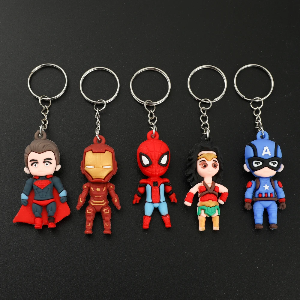 Iron Man Anime Cartoon Spiderman Portachiavi Accessori Avengers Spiderman Portachiavi Borsa Charms Gioielli Per Bambini Regalo Di Amicizia