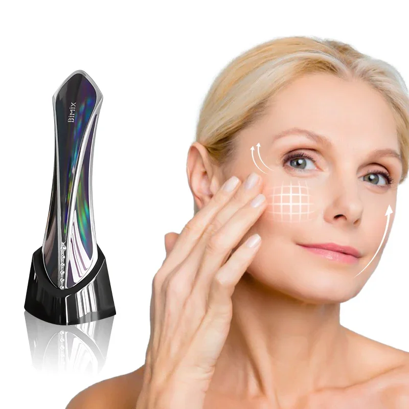Portatile Uso Domestico V Face Beauty Instrument Electric Galvanic Ion Ems Led Light Therapy Dispositivo Di Massaggio Facciale