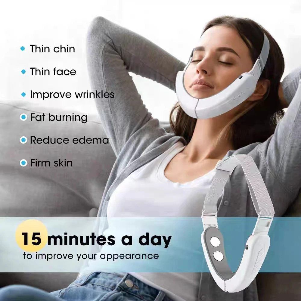 Shaping Face Massager V-Face Slimming Strap Ems Led Light Facial Lift Devices Doppio Mento Riduttore Rassodante Cura Della Pelle