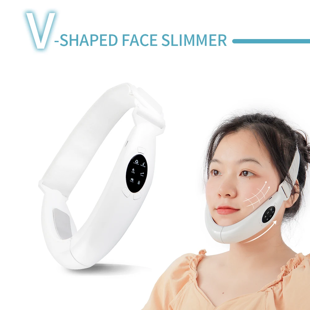 Stimolatore Ems A Forma Di V Face Lifting Più Sottile Led Photon Vibration Massager Bady Fat Double Chin Removal V-Face Up Beauty Device
