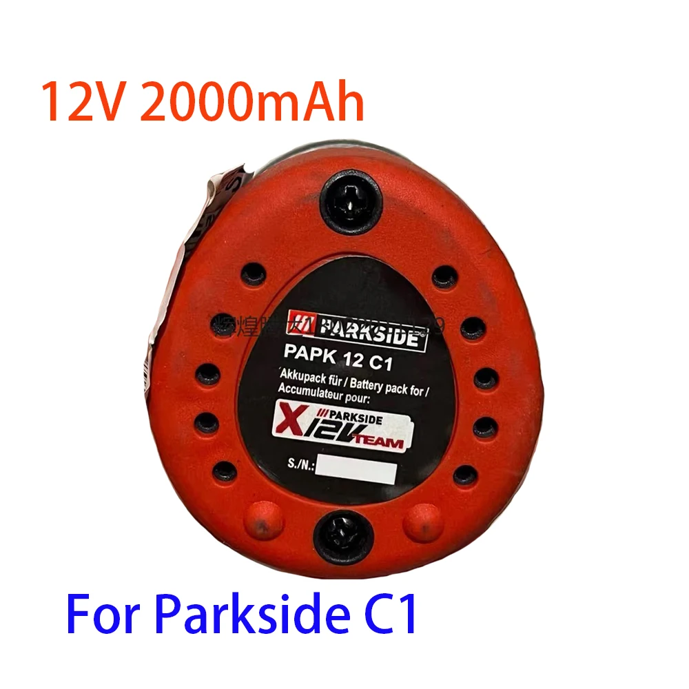 Batteria Ricaricabile Agli Ioni Di Litio Di Grande Capacità 12V 2000 Mah Per Cacciaviti Per Punte Da Trapano Per Utensili Elettrici Parkside C1