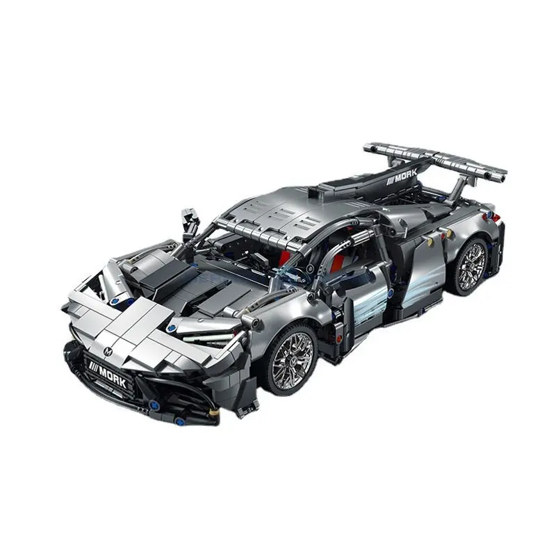 Project One Silver Sport Car 1:14 Moc 023029-2 Super Fast Racing Project One Model Building Blocks Mattoni Toy Set Regali Per Ragazzi