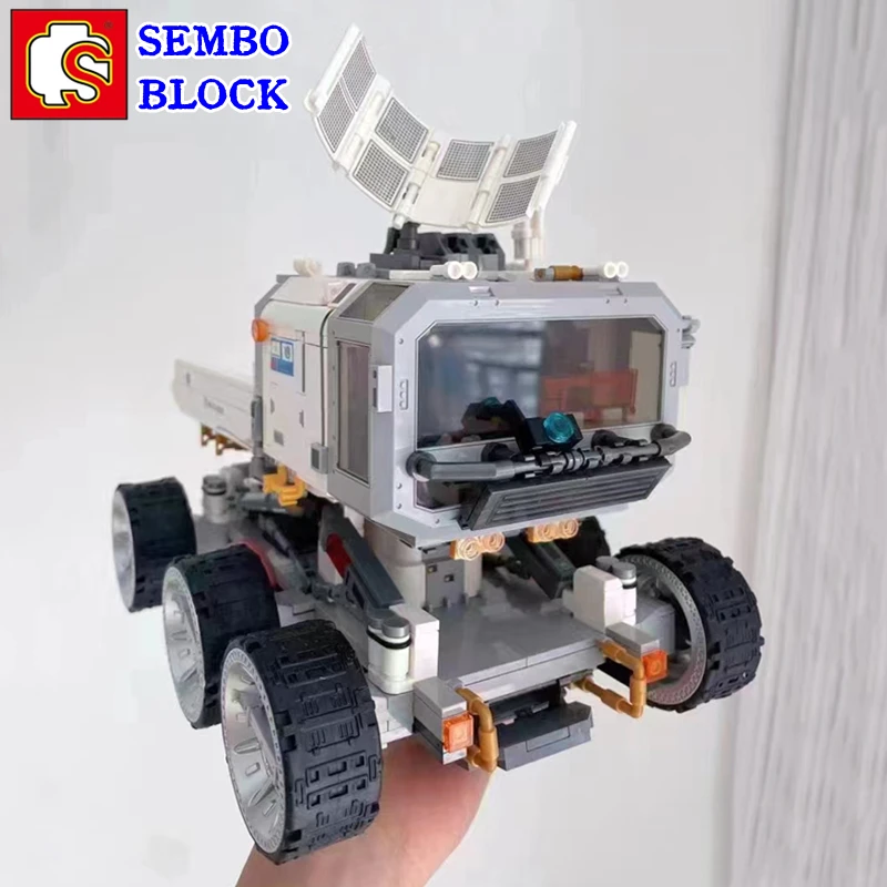 Sembo Block Wandering Earth 2 Movie Periferiche Moon Base Mobile Car Model Hand Figure Kawaii Giocattolo Per Bambini Regalo Di Compleanno