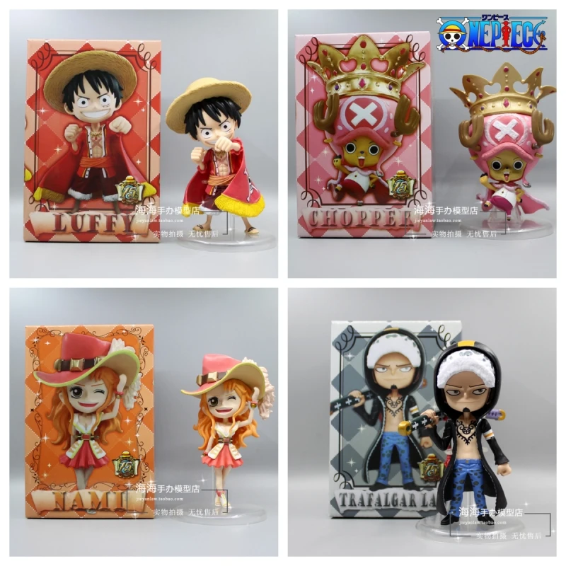 Bandai One Piece 15Th Anniversary 9 Q-Version Kawaii Dolls 101St Generation Rufy Sanji Zoro Tony Chopper Robin Usopp Figure Toy