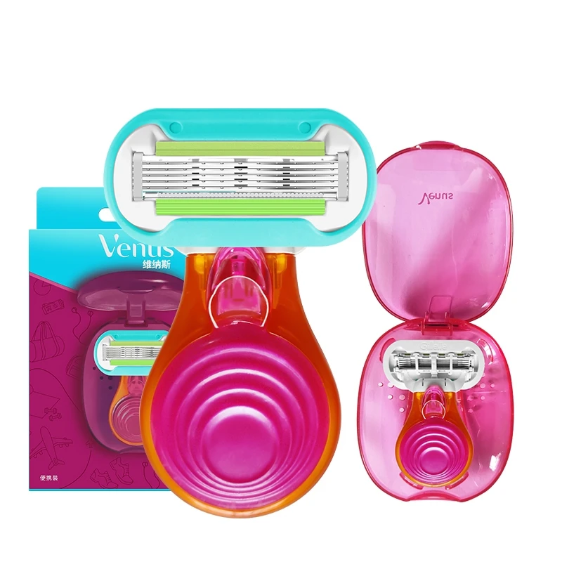 Gillette Venus Shaver Lady Safety Razor Women Manual Razor Women Hair Removal 5 Strati Blades Shaver Con Sapone Lubrificante