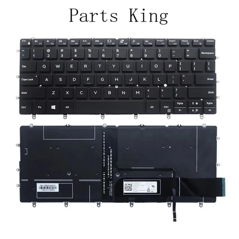 Nuova Tastiera Con Retroilluminazione Per Dell Xps 13 9370 13-9370 13-9370-D1705S 9380 P82G