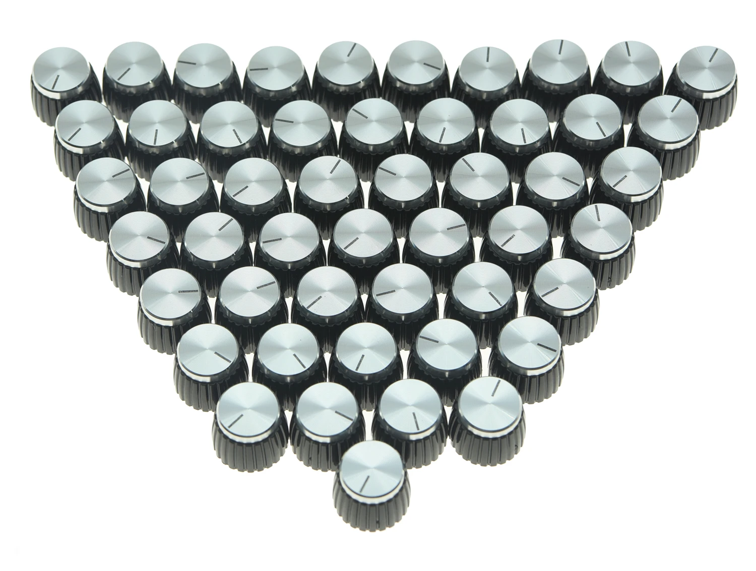 Kaish Confezione Da 50 Amplificatore Per Chitarra Manopole Nero/Argento Cap Adatta Marshall Amp Amplificatori
