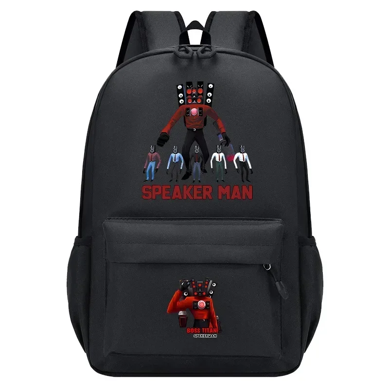 New Skibidi Toilet Monster Boy Tv Man Toilet Man Basic Backpack Monitor Man Titan Audioman Zaino Color Dopamina Miglior Regalo