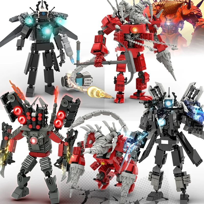 Titan Tv Man Skibidi Toilet Action Figures Model Builing Blocks Titan Camerman Titan Speakerman Tian Drill Man For Kids Gifts