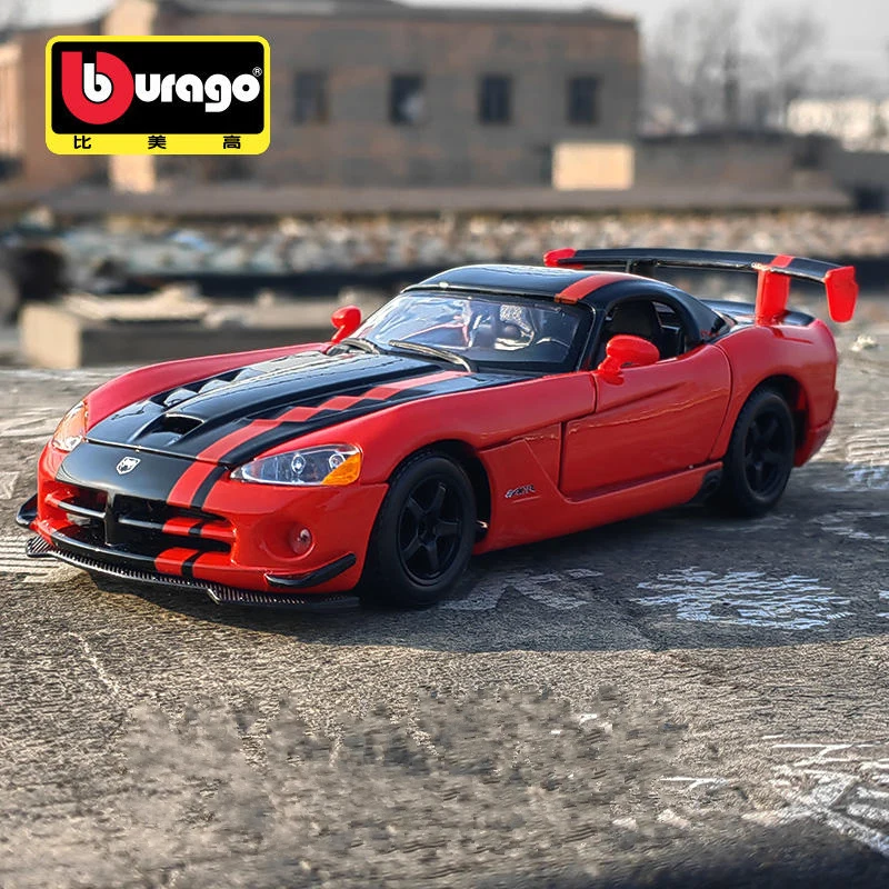 Bburago 1:24 Dodge Viper Srt 10 Acr Alloy Racing Car Model Diecast Metal Sports Car Vehicles Model Collection Regalo Giocattolo Per Bambini