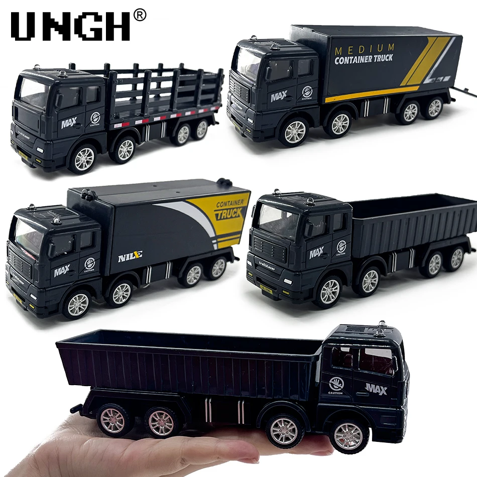 Ungh Simulazione Transporter Container Truck Freight Vehicle Bambini Bambini Tirare Indietro Modello Di Auto Giocattoli Educativi Per Il Regalo Del Gi