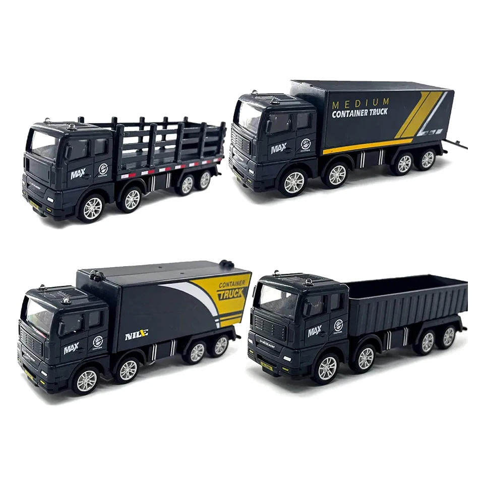 Transporter Container Truck Freight Vehicle Bambini Bambini Tirare Indietro Modello Di Auto Giocattoli Educativi Per Il Regalo Del Gioco Del Ragazzo B