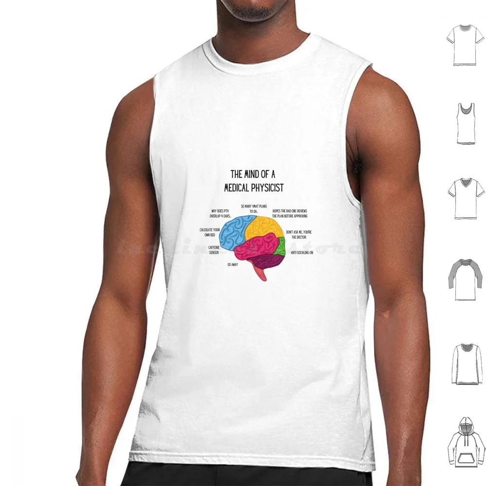 A Physicist'S Brain Tank Tops Vest Senza Maniche Physics Physics Radiation Cancro Radioterapia Fisica Radiation