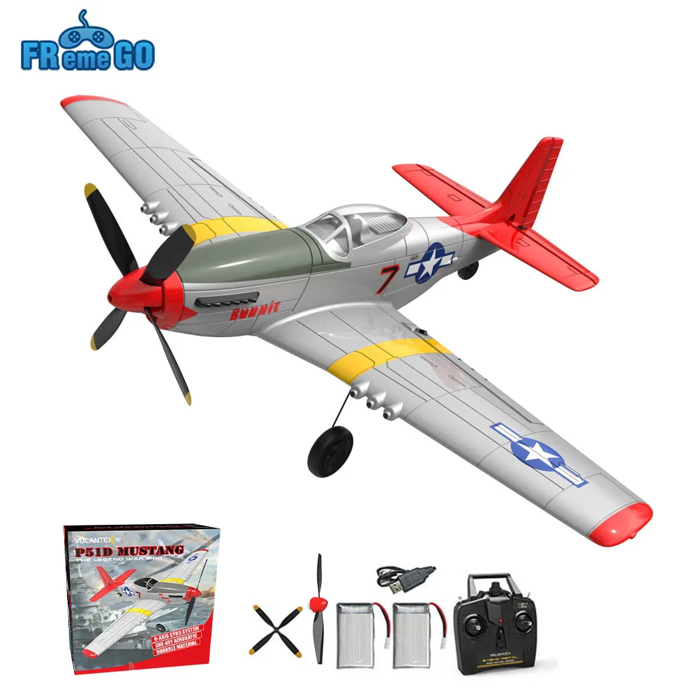 Nuovo Aereo P51D Rc Aereo Acrobatico A Una Chiave 2-Ch/4-Ch Rc Aereo Rtf Mustang Aereo Con Sistema Di Stabilizzazione Xpilot (761-5 Rtf)