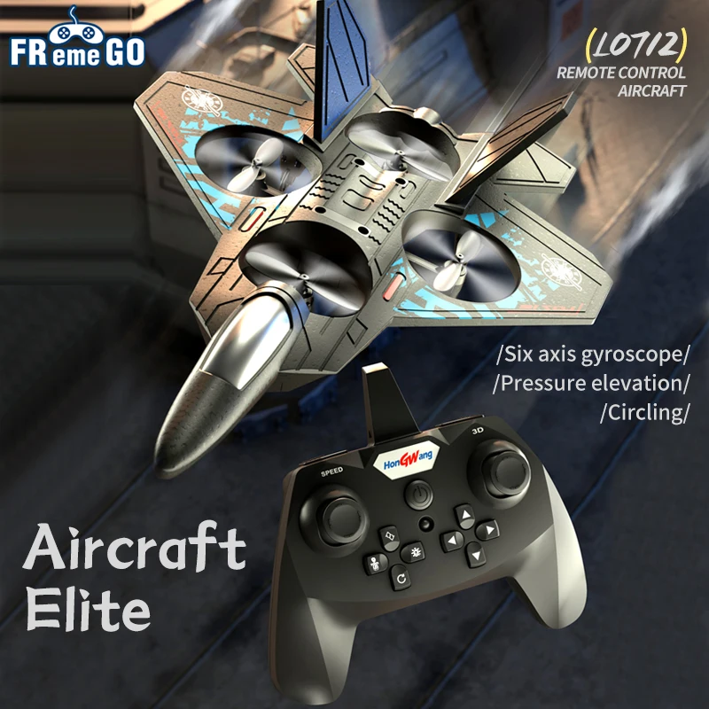 L0712 Rc Aereo 2.4G Aereo Telecomandato Con Rilevamento Della Gravità Elicottero Aliante Con Luce Epp Foam Fighters Per Ragazzi Bambini