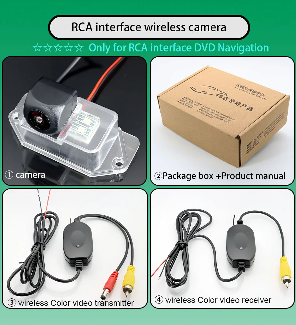 Telecamera Per Retromarcia Per Auto Fisheye Hd Wireless Da 2.4 Ghz Per Mitsubishi Lancer 2002 ~ 2012 Lancer 8 9 10 Ex Evo