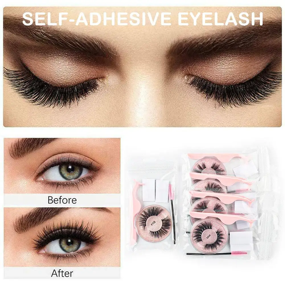 Ciglia Eye Bulk Lots 4/10/50/100 Pcs Ciglia Finte Lunghe Naturali Fluffy Wispy Faux 3D Ciglia Di Visone Morbide Fatte A Mano
