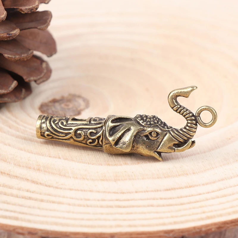 1Pc Ottone Metallo Treble Training Wilderness Survival Pendant Elephant Whistle Portachiavi Antico Fischietto Di Sopravvivenza All'Aperto