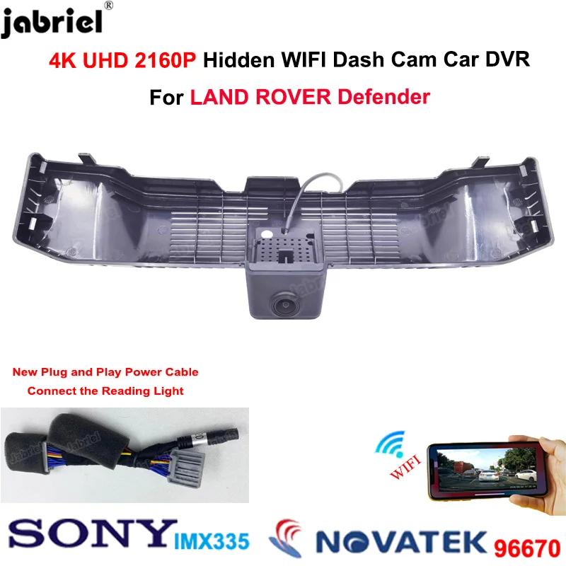 Plug And Play 4K Wifi Dash Cam Car Dvr Camera Videoregistratore Dashcam Per Land Rover Defender 110 Defender 90 2019 2020 2021 2022