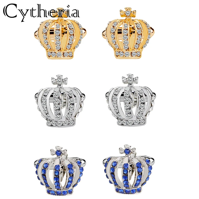 Cytheria Tie Starlink Crown Cuff Links Lega Di Zinco Metal Ball Fashion Tie Clips Gemelli Fermacravatta Da Uomo Genuino