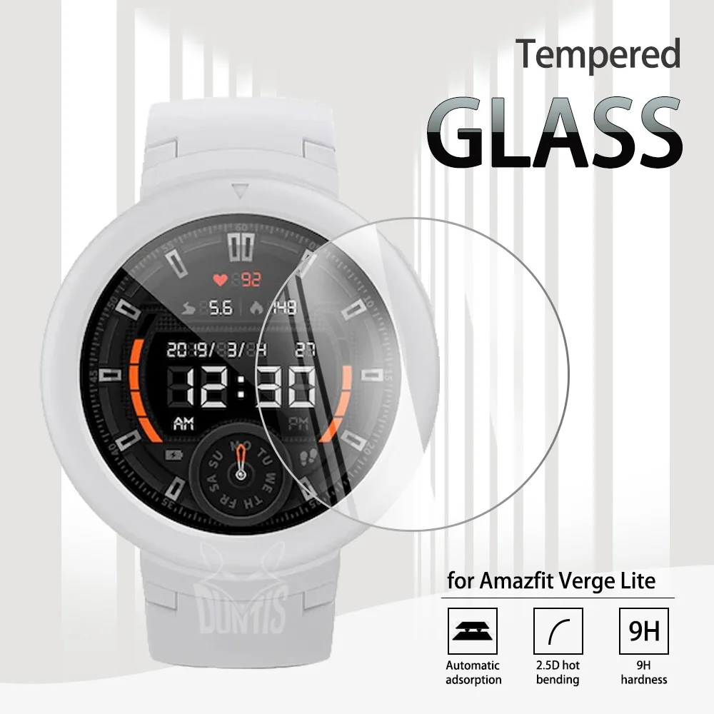 Per Amazfit Verge Lite Proteggi Schermo In Vetro Temperato Per Huami Amazfit Verge Lite Smart Watch Cover In Pellicola Trasparente Antigraffio