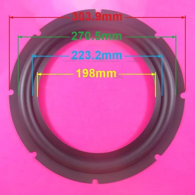 Ghxamp Per Spendor 12 Pollici 303Mm Accessorio Per La Riparazione Dell'Altoparlante Bordo In Gomma 1Pc