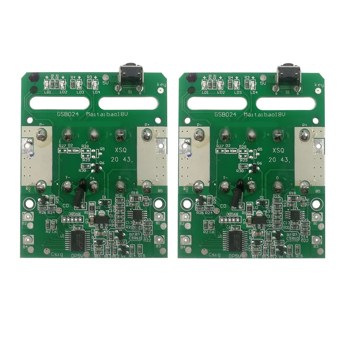 2Pcs Li-Ion Battery Charging Protection Circuit Board Pcb Board Per Metabo 18V Batteria Al Litio Rack