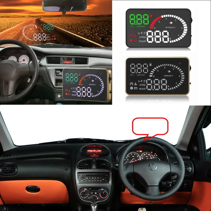 Car Hud Head Up Display Per Peugeot 206/207/301/307/308/407/508/2008/3008 Display Head-Up Per Auto Proiettore Digitale Per Schermo Virsuale
