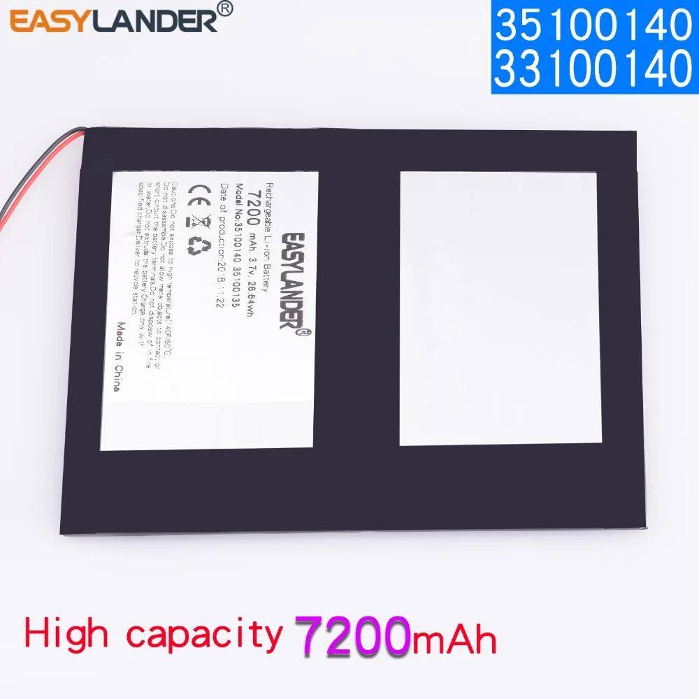 2018 Nuovo 33100140 Universale Per Digma Optima 10.3 3G/Per Digma Optima 1101 Tablet Batteria 7200Mah 3.7V Batteria Ai Polimeri Li-Ion