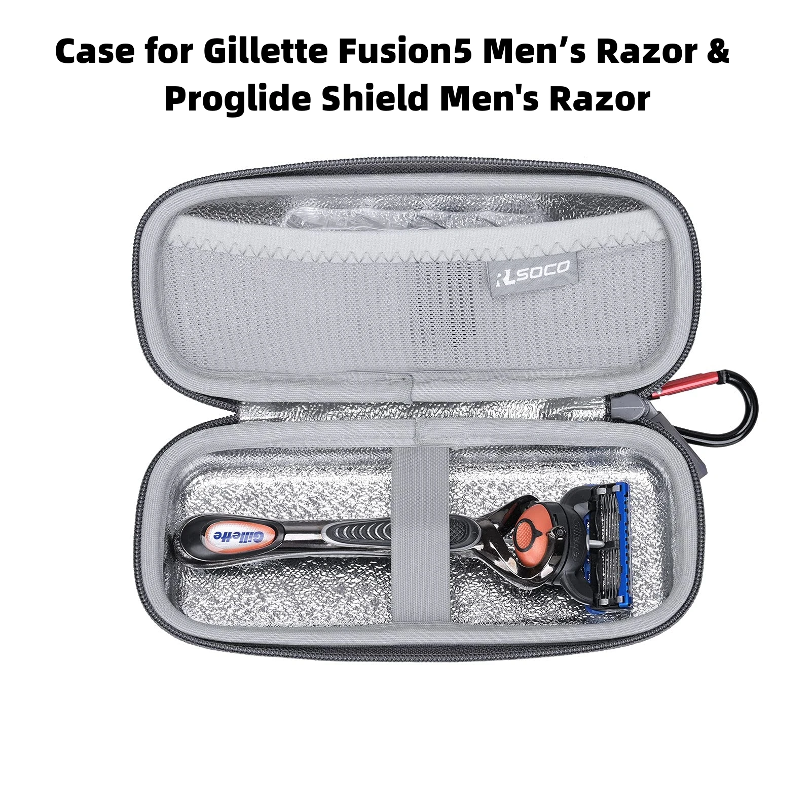 Custodia Rigida Per Gillette Fusion5 Rasoio Da Uomo E Scudo Proglide Rasoio Da Uomo, Borsa Portaoggetti Custodia Da Viaggio In Eva Per Rasoio Gillette