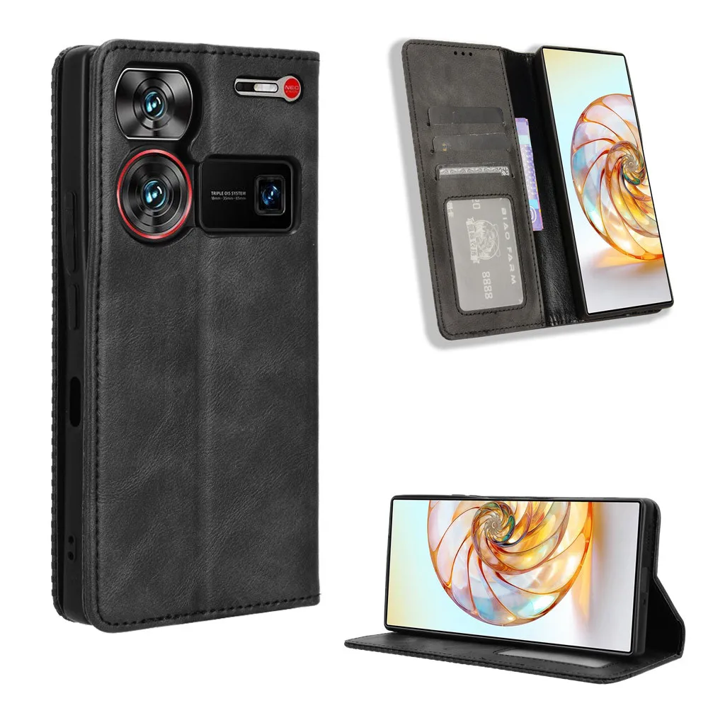 Per Zte Nubia Z60 Ultra Case Luxury Flip Pu Leather Wallet Custodia Ad Adsorbimento Magnetico Per Zte Nubia Z60Ultra Phone Bags