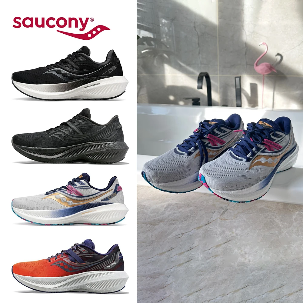 Originale Saucony Triumph-Victory 20 Uomo Antiurto Racing Popcorn Suola Scarpe Da Corsa Casual Ammortizzazione Sportiva Sneakers Leggere