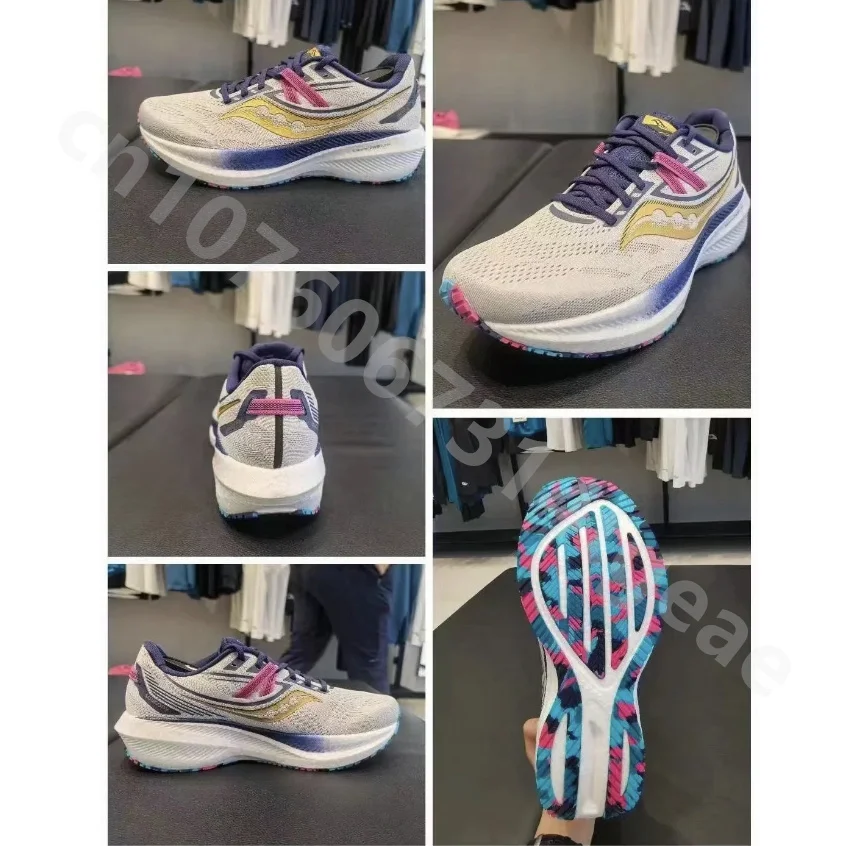 Originale Saucony Triumph-20 Uomo Antiurto Racing Popcorn Suola Casual Scarpe Da Corsa Donna Sport Ammortizzazione Sneakers Leggere