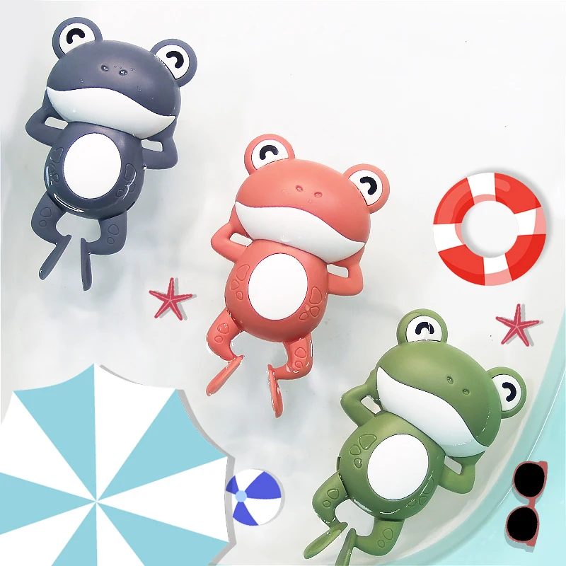 Baby Bath Toys For Children New Baby Bath Swimming Bath Toy Cute Frogs Clockwork Bath Toy Brinquedos Infantil Игрушки Для Детей