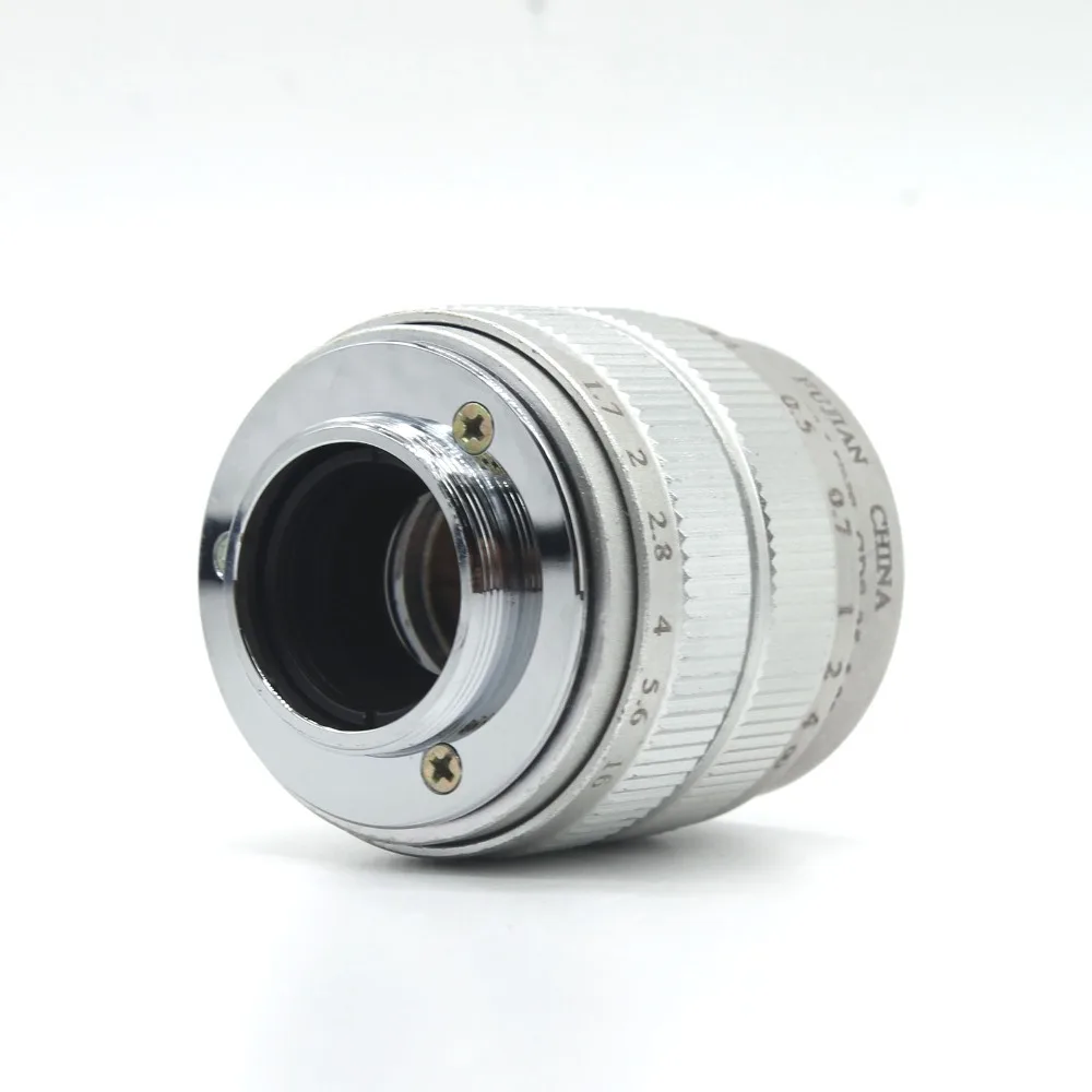 Cctv 35Mm F1.7 Obiettivo C Mount Per Olympus Pen E-P6 / E-Pl7 / E-Pl6 / E-Pl5 / E-Pm3 / E-Pm2 Argento