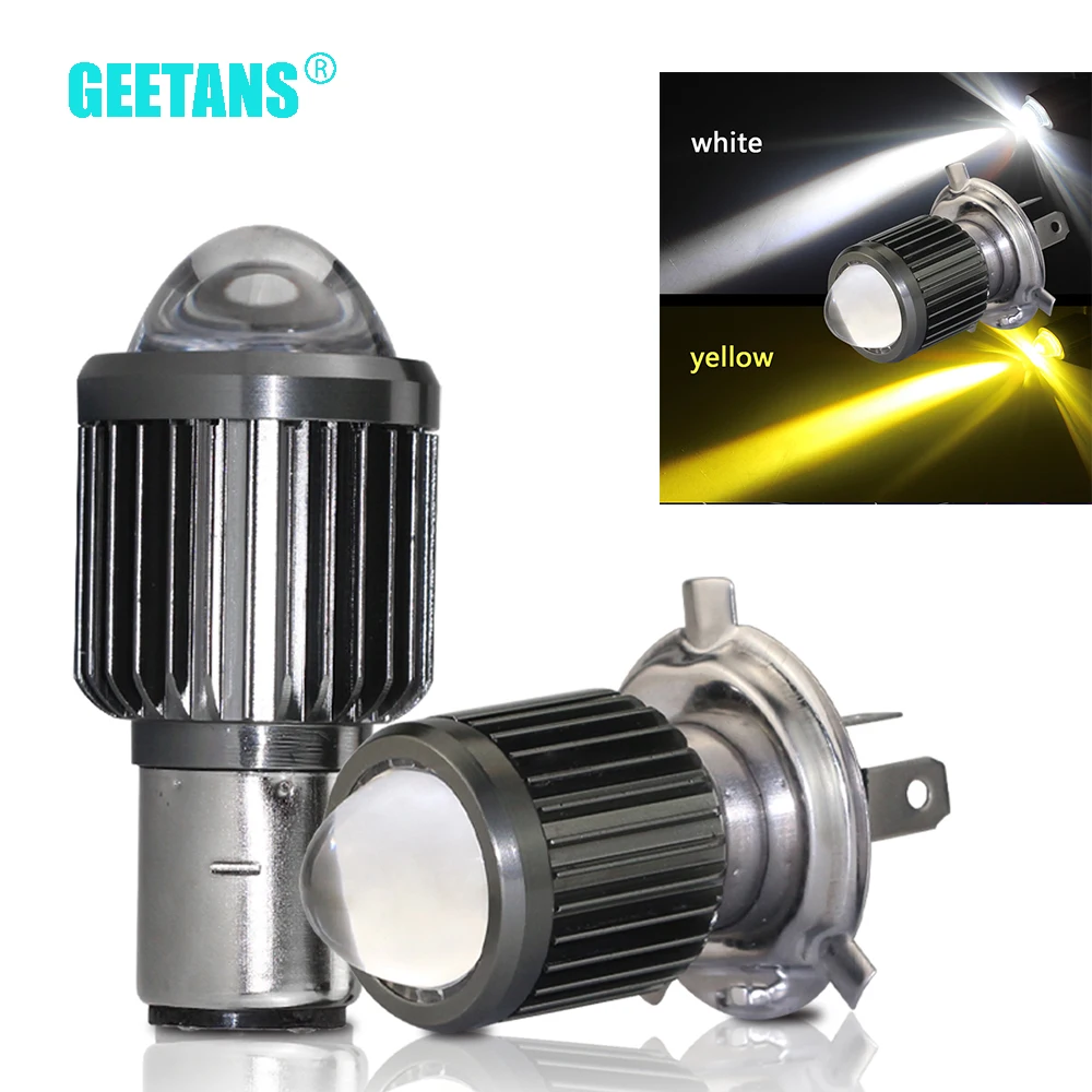 Geetans Lampadine Per Fari Moto H6 H4 Led Hi Lo Beam Moto Led Faro Moto Lampade A Led Kit Di Conversione Lampadine 3000K 6000K