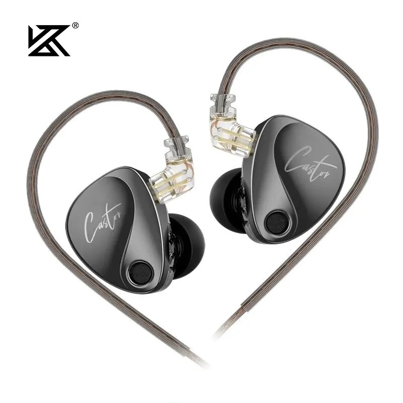 Kz Castor In Ear Hifi Auricolare 2Dd Dynamic High-End Tunable Balanced Armature Auricolari Monitor Cuffie Auricolari Con Cancellazione