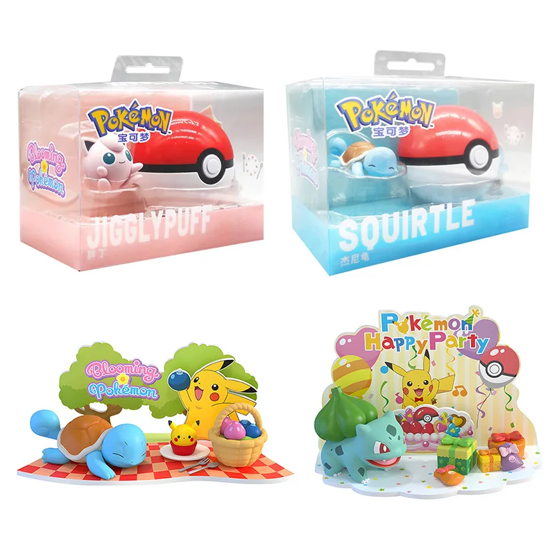 Originale Pokemon Action Figure Figurine Squirtle Venusaur Snorlax Jigglypuff Sleep Pikachu Big Large Tomy Ball Pokeball Poke Elf