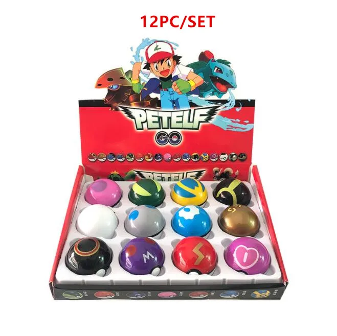 12 Pz/Set Pvc Pokeball Cute Pokemon Figure Giocattoli Per Bambini Pikachu Japan Anime Figures Pokemon Ball Pokemon Go Figures