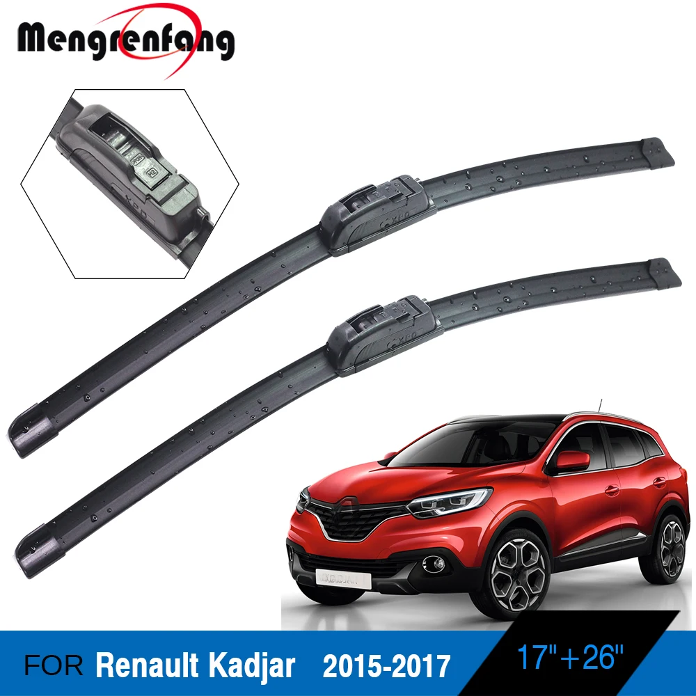 Per Renault Kadjar 2015 2016 2017 Accessori Per Auto Davanti Parabrezza Tergicristallo Gomma Morbida Frameless Wiper Blades