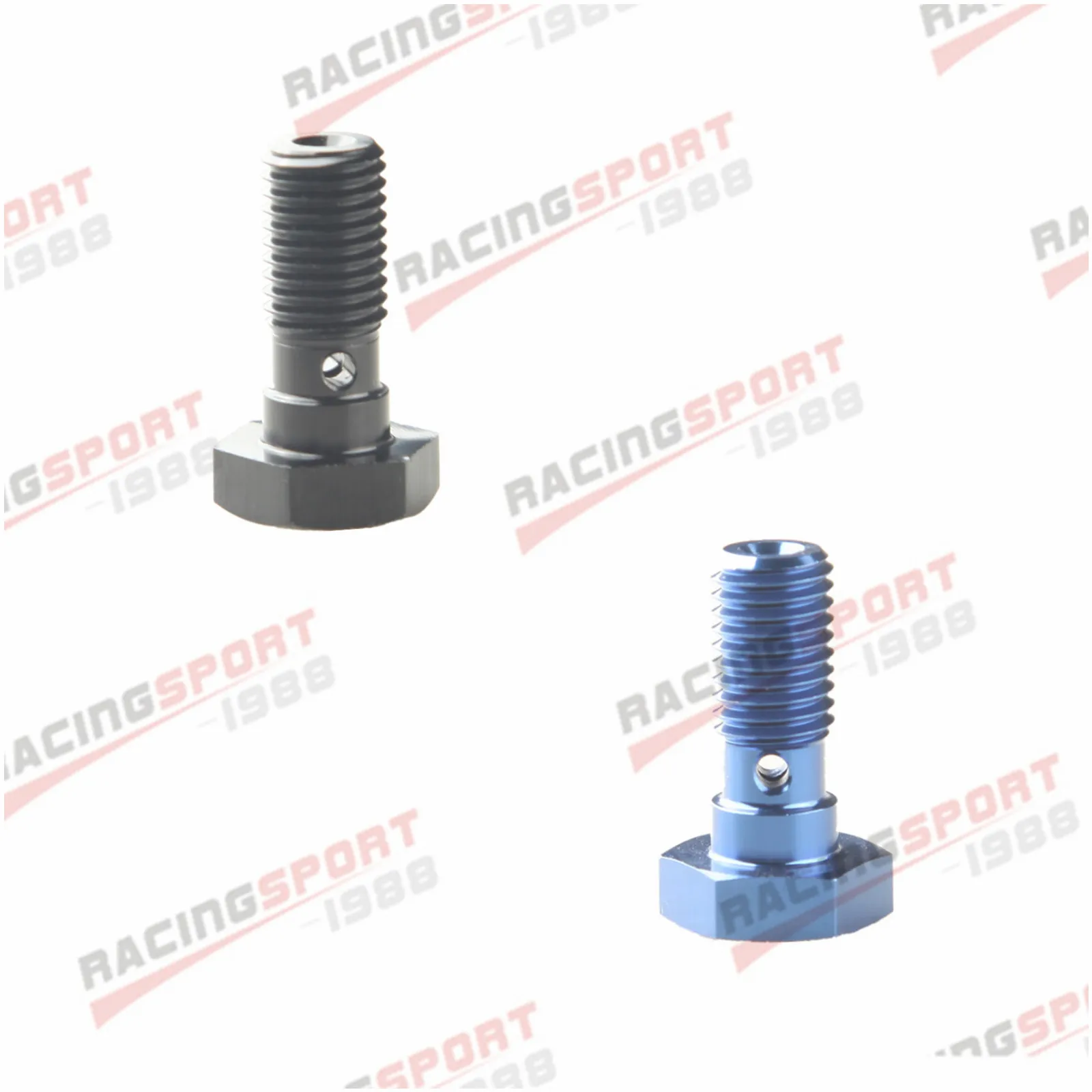 Banjo Bolt M10 X 1.0 Alluminio Banjo Bolt Adattatore Pinza Freno Blu/Nero