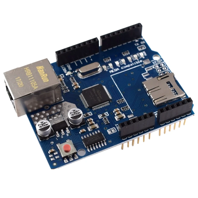1 Pezzo W5100 Scheda Di Espansione Di Rete Slot Per Scheda Sd Scheda Di Espansione Di Rete Connessione Rapida Modulo Scheda Di Espansione Di Rete Blu
