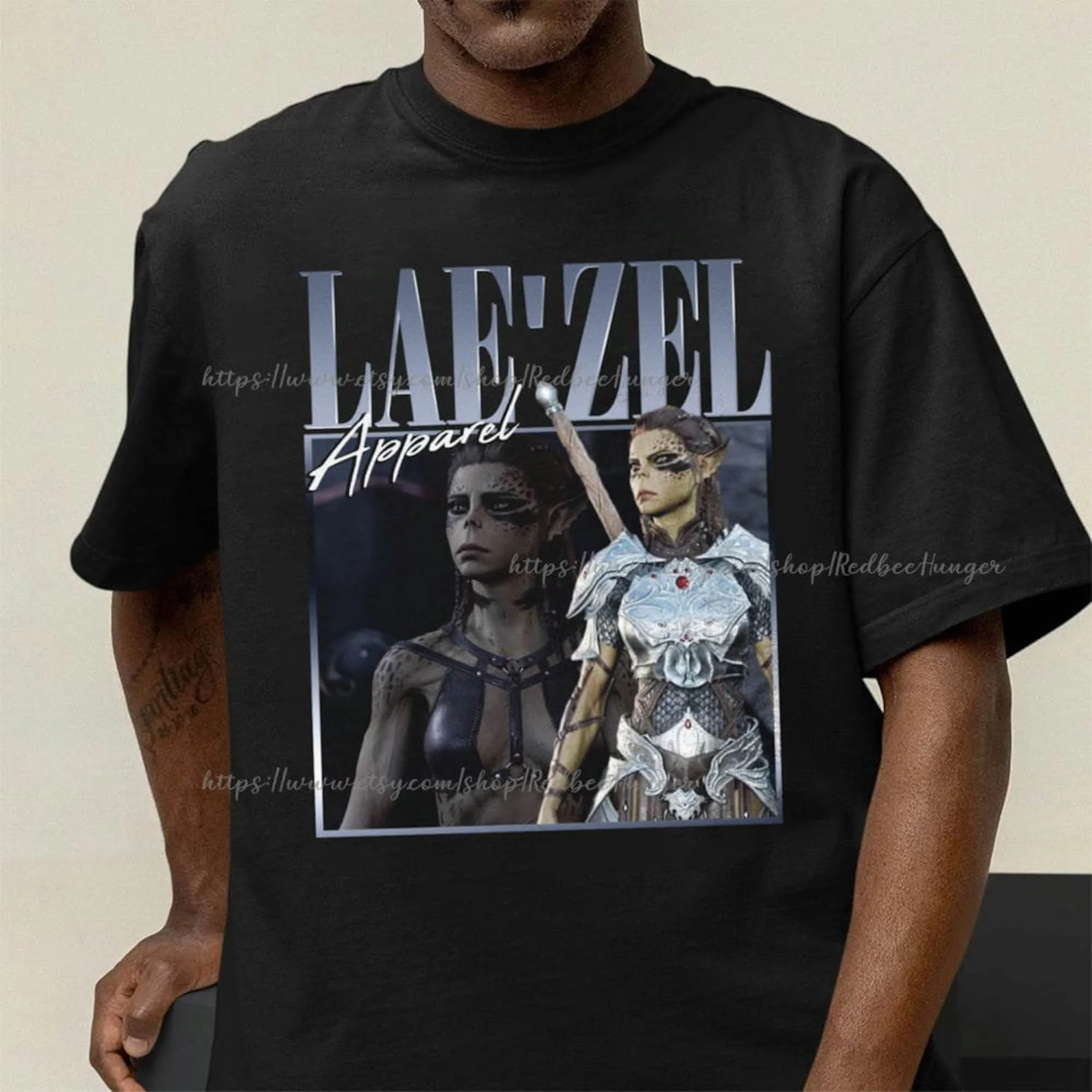 Laezel Appareal Baldurs Gate 3 T Shirt Per Gamer Retro Baldur Personaggi Sweat
