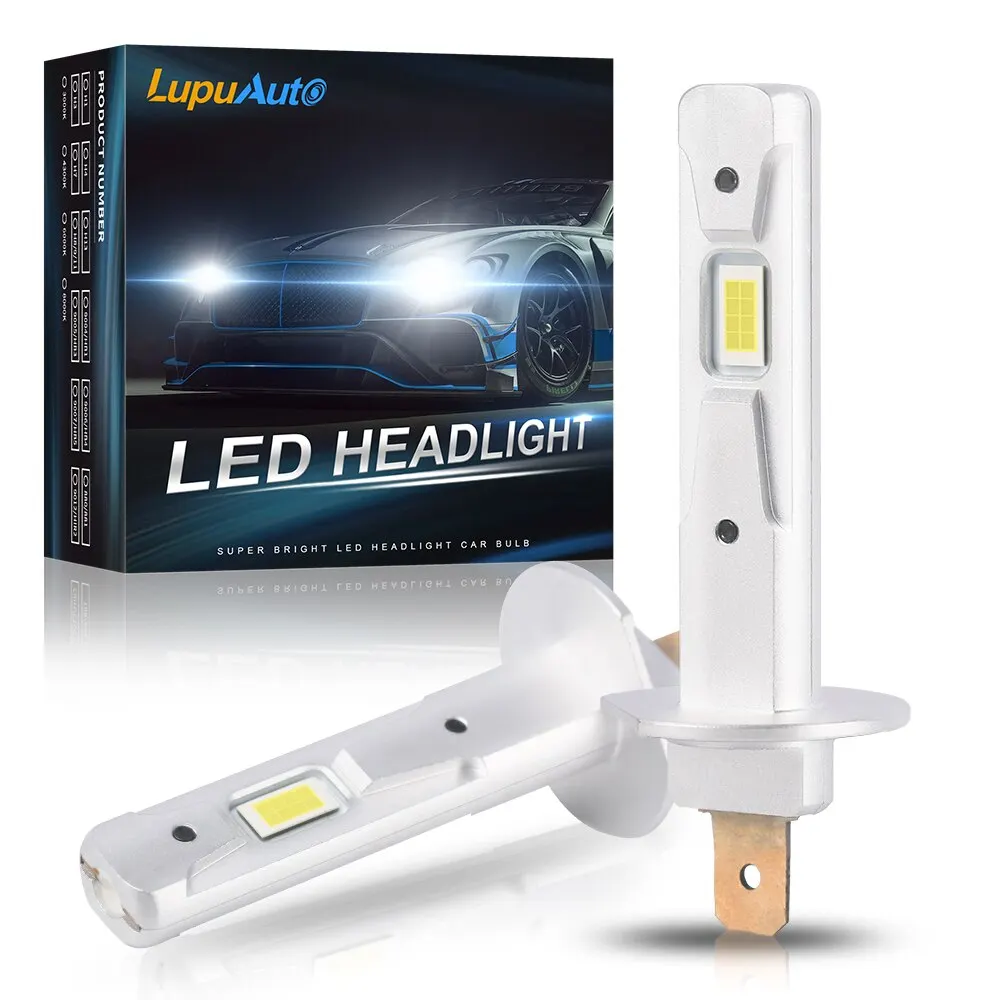 2 Pz 12000Lm H1 Led Lampadina Del Faro H1 Led Canbus H3 Led Fendinebbia Senza Ventola Wireless Mini Size Lampada Automatica 12V 6000K Bianco