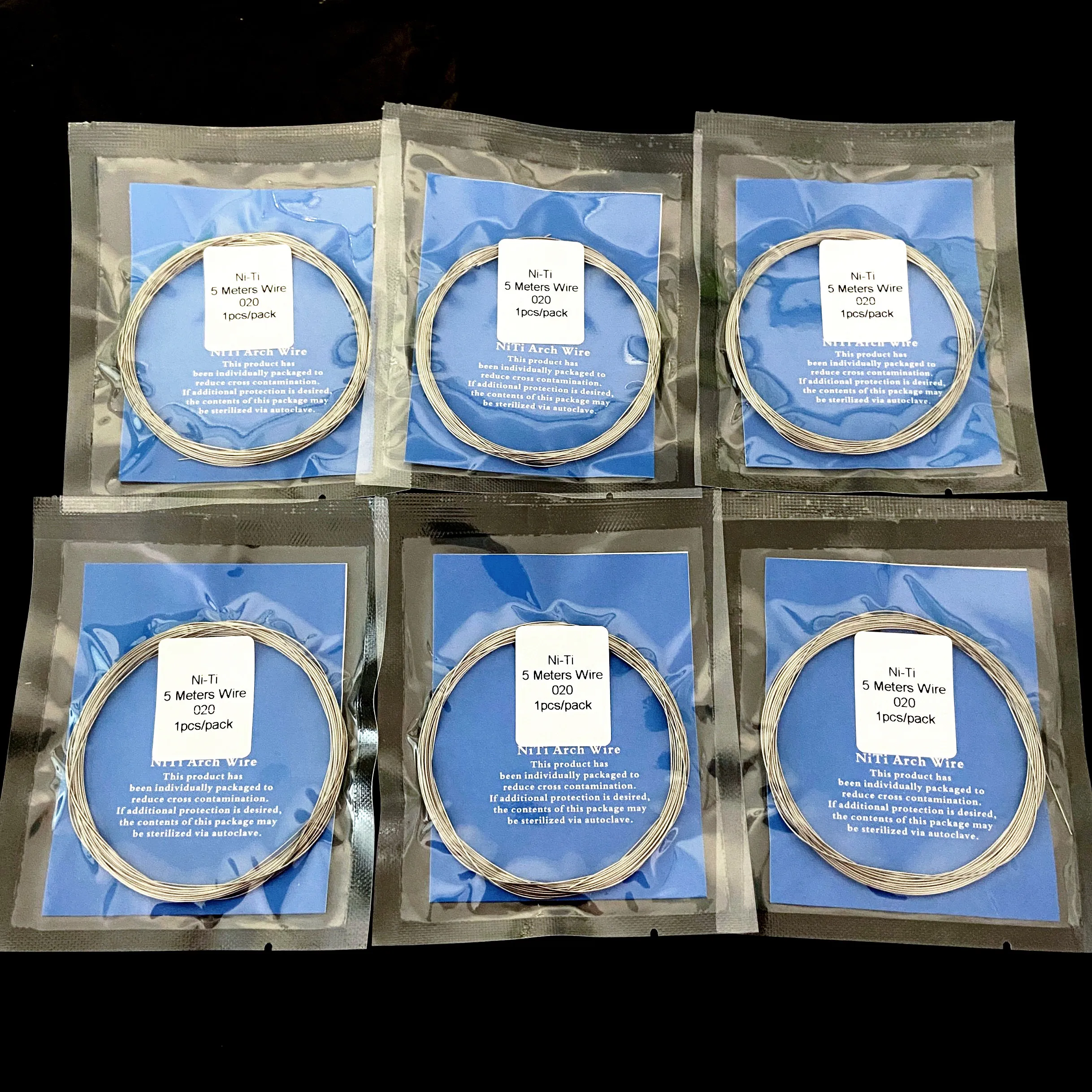 Dentale Monouso Niti 5 Metri Lungo Filo Tondo Ortodontico Protesis Staffa Archi Dentali Super Elastici Accessori Sterili 020