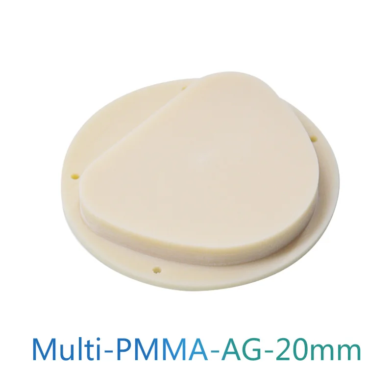Blocco Disco Pmma Multistrato Dentale Per Denti Finti 89*71*20Mm Protesis Dischi Pmma Multistrato Dentale Pmma Vuoto A1/A2/A3/A3.5/A4
