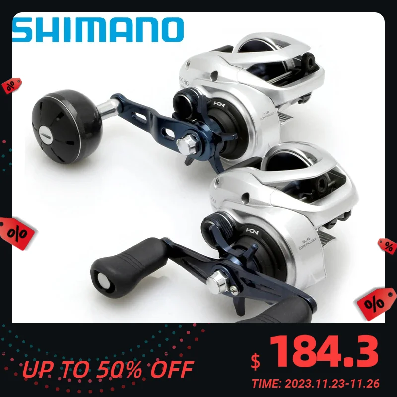 Mulinello Da Pesca Originale Shimano Tranx 200Hg 201Hg 301 300Hg 401 400Hg Potente E Resistente A Basso Profilo 5 1Bb